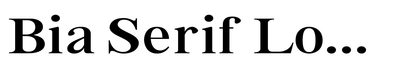 Bia Serif Low Medium Extended